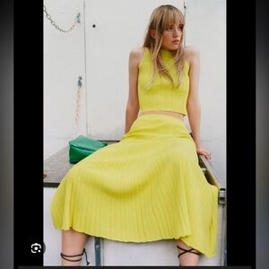 Zara Vibrant Knit midi skirt